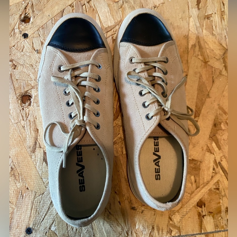 SeaVees army issue low dharma sneakers, women’s 8.5, putty leather